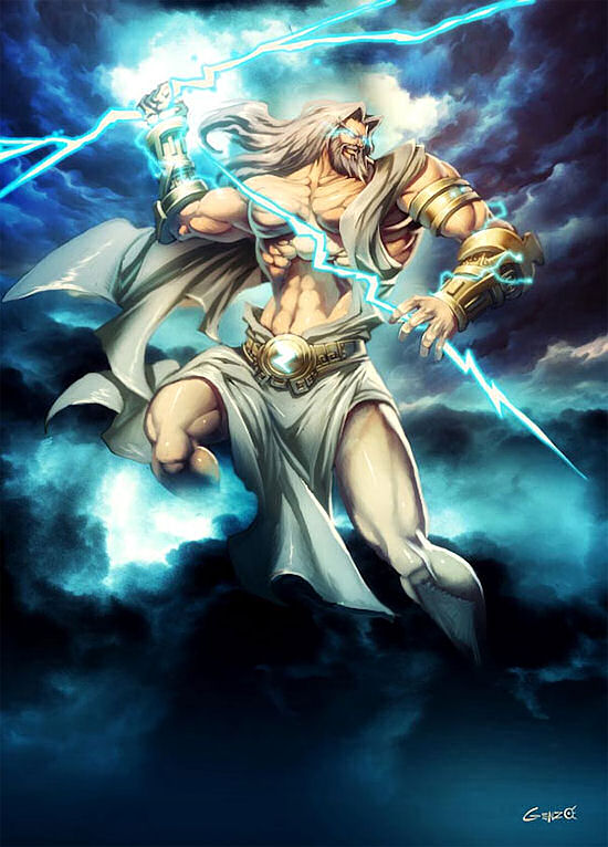Zeus, The Ruler Of Olypmus And God Of Thunder